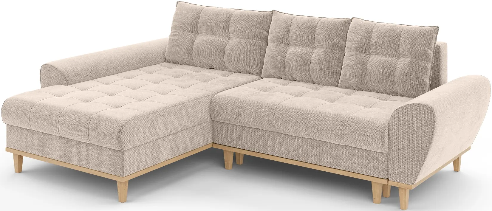 Canapea de colt Inspira Furniture Baltico Left Flow 02 (Beige)