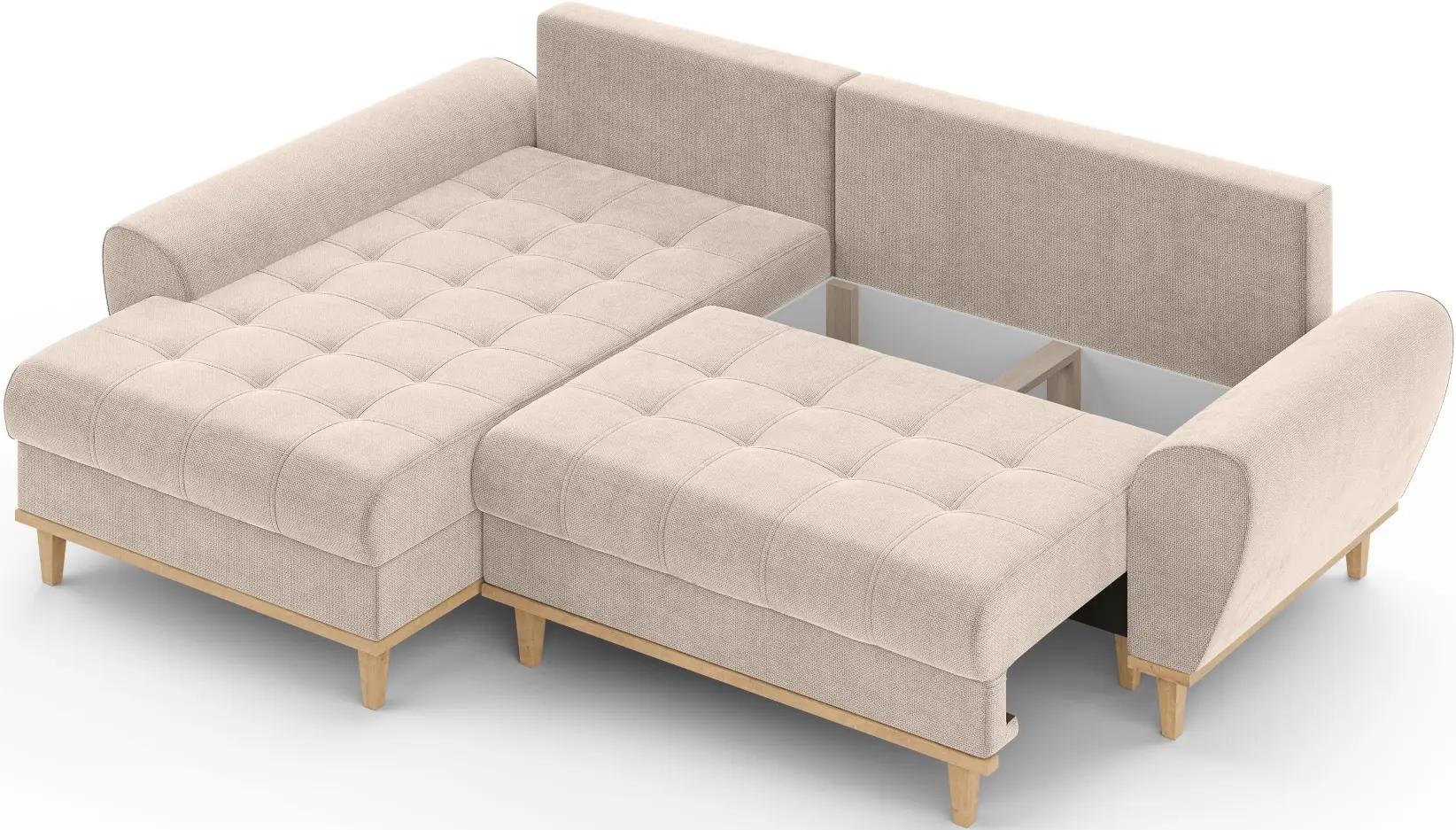 Canapea de colt Inspira Furniture Baltico Left Flow 02 (Beige)