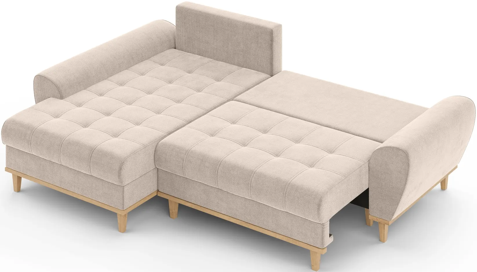 Canapea de colt Inspira Furniture Baltico Left Flow 02 (Beige)