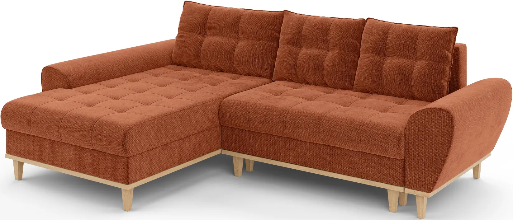 Canapea de colt Inspira Furniture Baltico Left Flow 09 (Terracota)