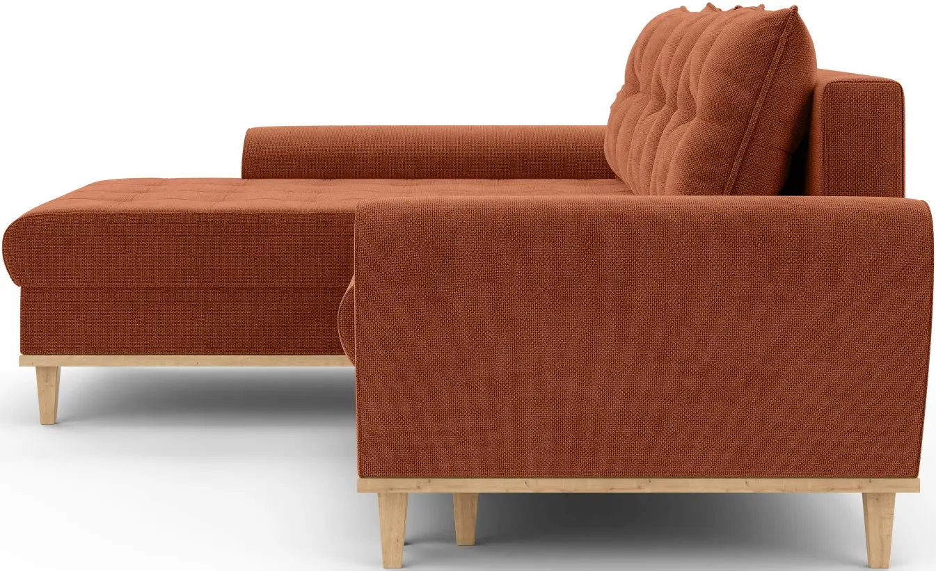 Canapea de colt Inspira Furniture Baltico Left Flow 09 (Terracota)
