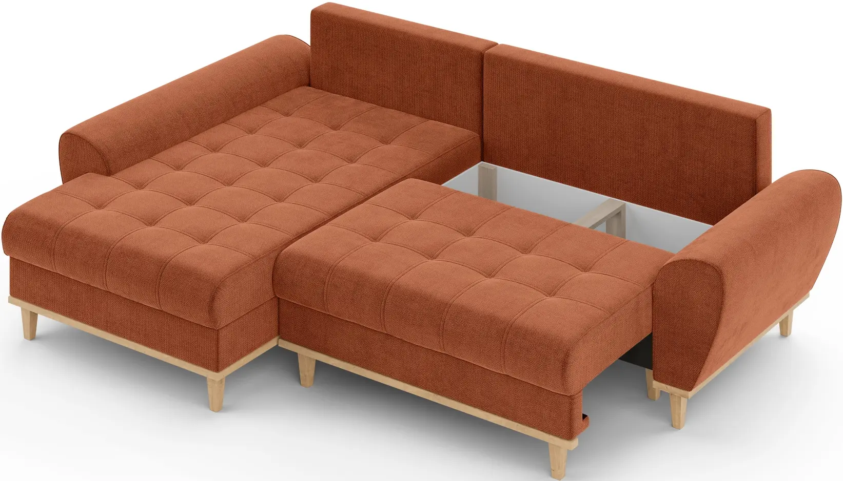 Canapea de colt Inspira Furniture Baltico Left Flow 09 (Terracota)