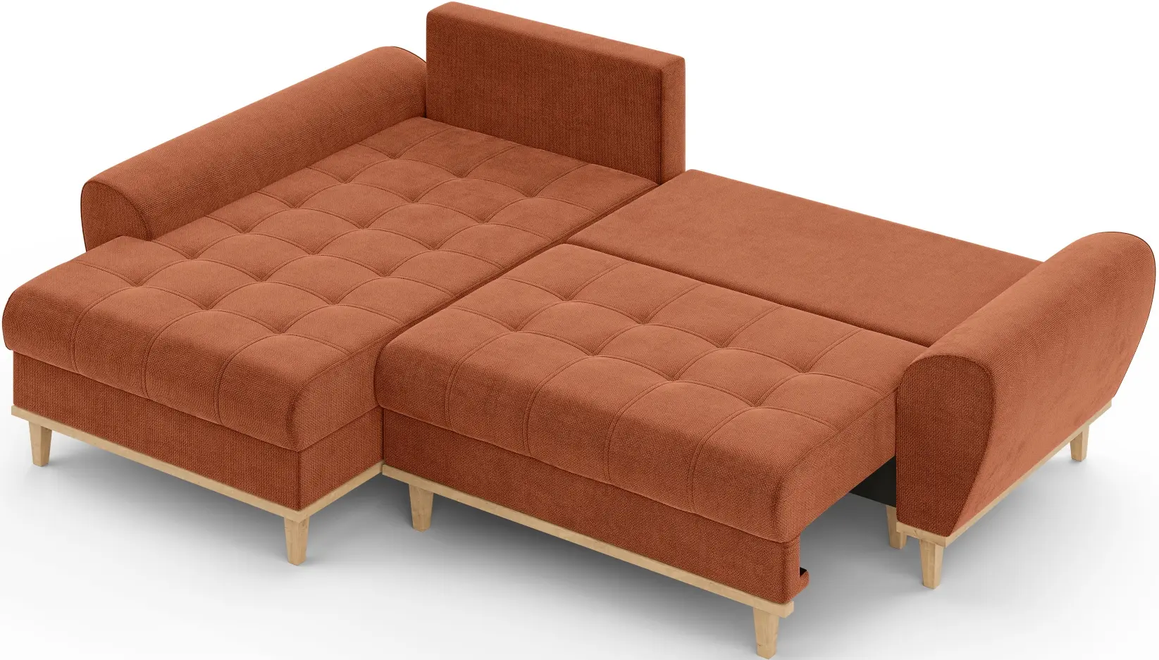 Canapea de colt Inspira Furniture Baltico Left Flow 09 (Terracota)