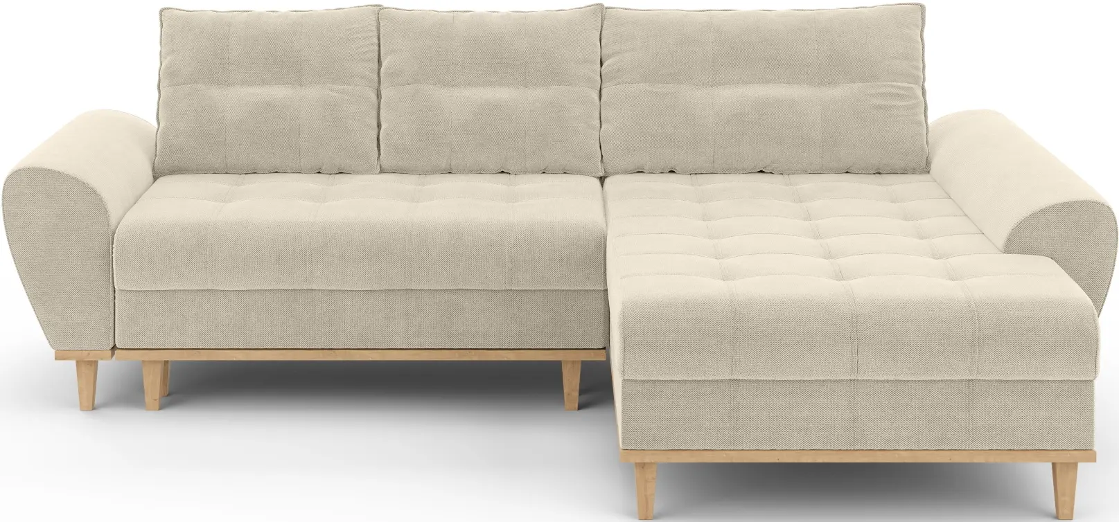 Диван угловой Inspira Furniture Baltico Right Curio 09 (Cream)