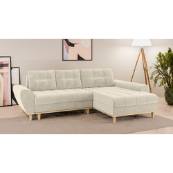 Canapea de colt Inspira Furniture Baltico Right Curio 09 (Cream)