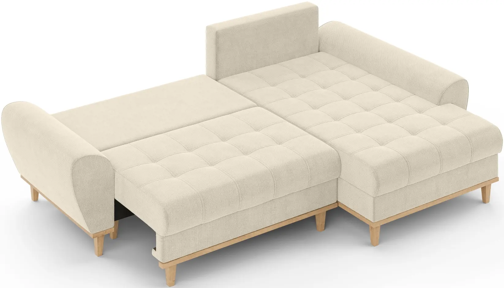 Диван угловой Inspira Furniture Baltico Right Curio 09 (Cream)