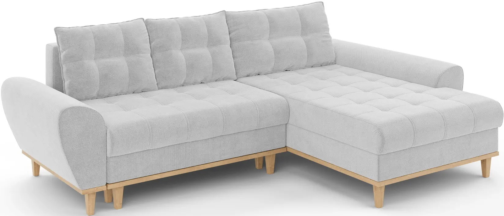 Canapea de colt Inspira Furniture Baltico Right Curio 80 (Grey)