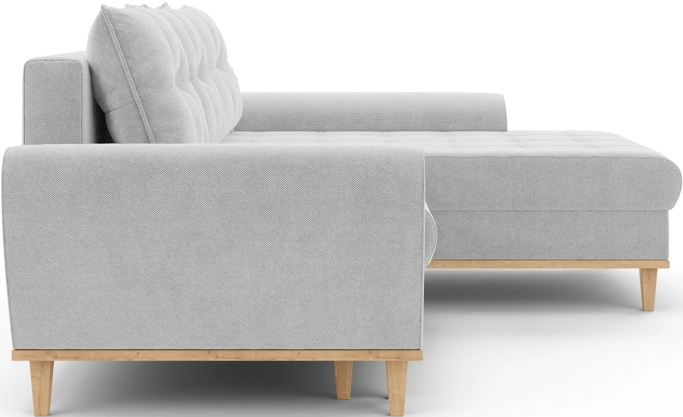 Canapea de colt Inspira Furniture Baltico Right Curio 80 (Grey)