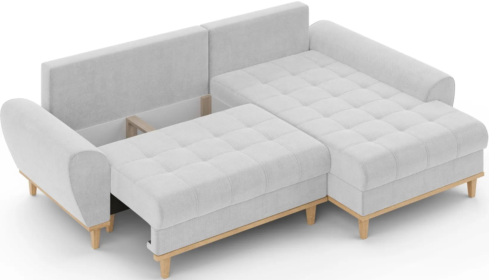 Canapea de colt Inspira Furniture Baltico Right Curio 80 (Grey)