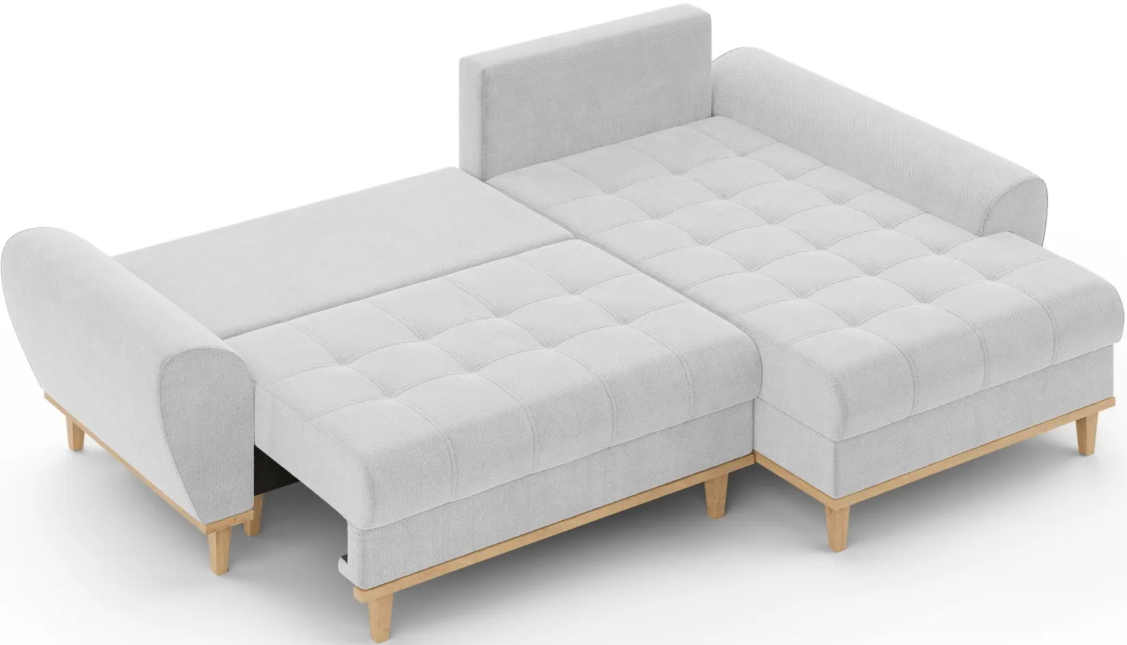 Canapea de colt Inspira Furniture Baltico Right Curio 80 (Grey)