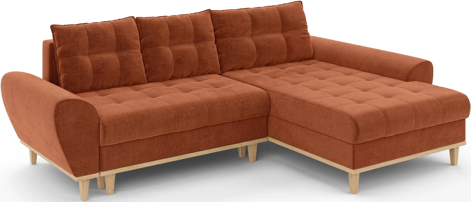 Диван угловой Inspira Furniture Baltico Right Flow 09 (Terracota)