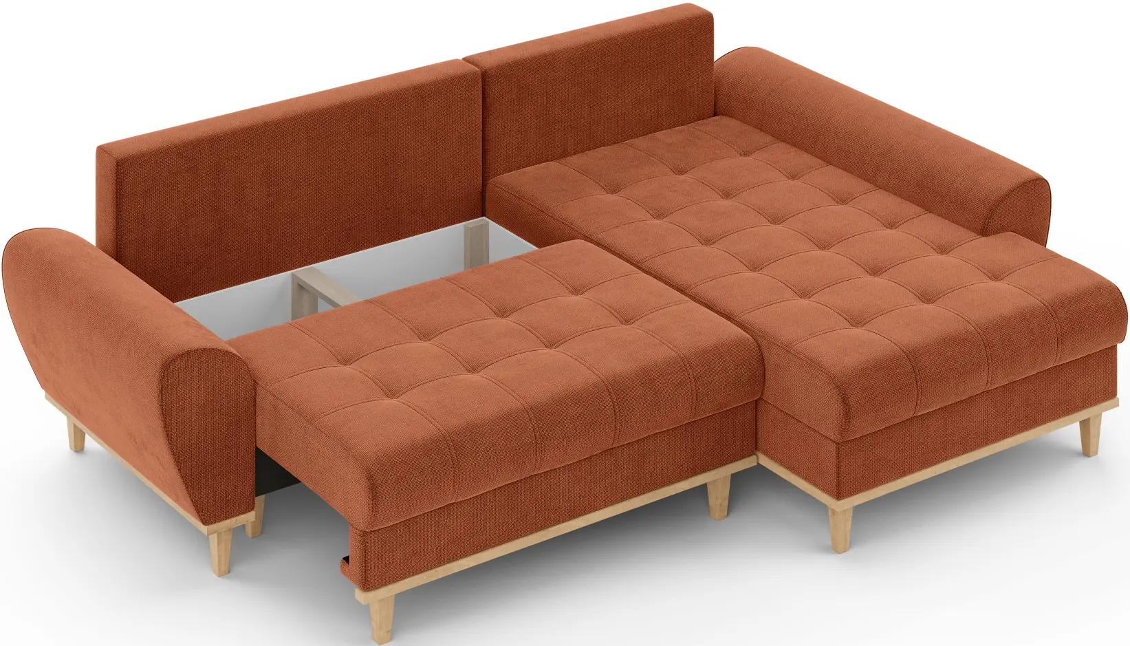 Диван угловой Inspira Furniture Baltico Right Flow 09 (Terracota)