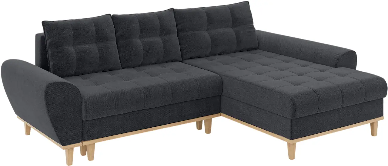 Canapea de colt Inspira Furniture Baltico SF Right Enjoy New 24 (Graphite)