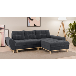 Canapea de colt Inspira Furniture Baltico SF Right Enjoy New 24 (Graphite)
