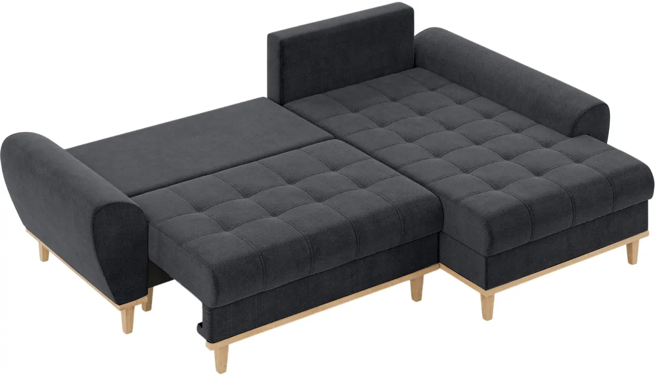 Canapea de colt Inspira Furniture Baltico SF Right Enjoy New 24 (Graphite)