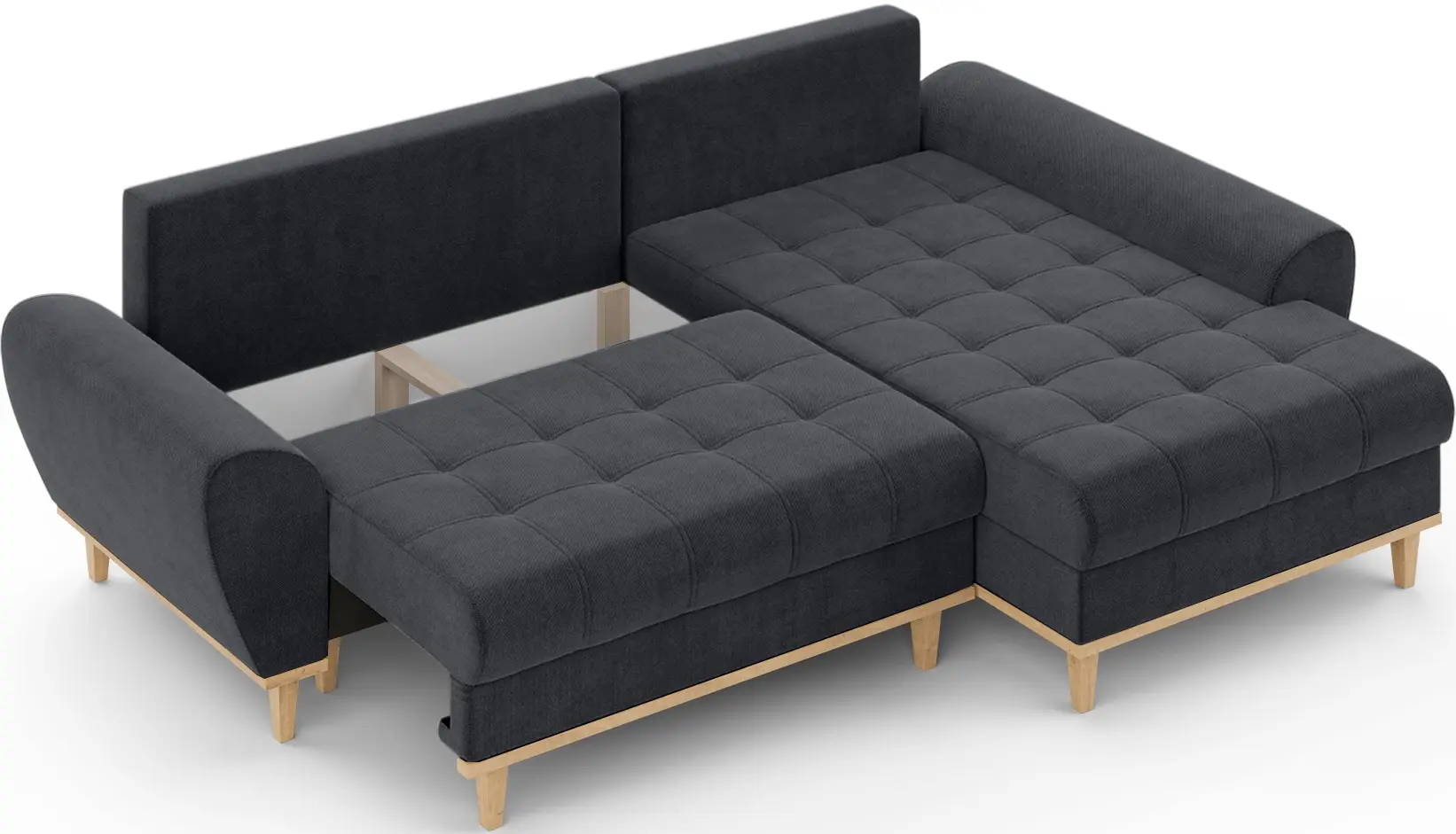 Canapea de colt Inspira Furniture Baltico SF Right Enjoy New 24 (Graphite)