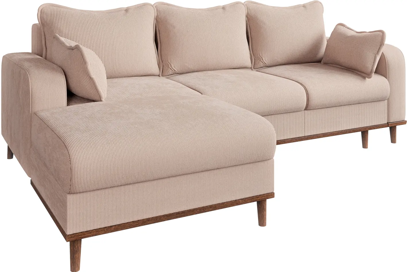 Canapea de colt Inspira Furniture Beata SF Left Fjord 23 (Beige)