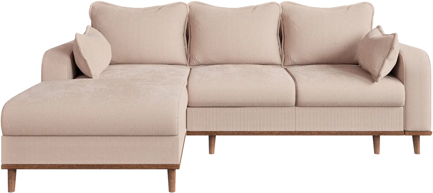 Canapea de colt Inspira Furniture Beata SF Left Fjord 23 (Beige)