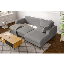 Canapea de colt Inspira Furniture Beata SF Right Fjord 08 (Grey) Thumb