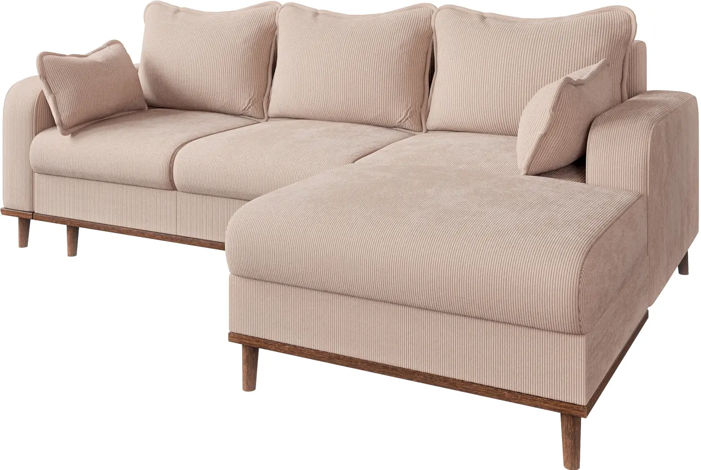 Canapea de colt Inspira Furniture Beata SF Right Fjord 23 (Beige)