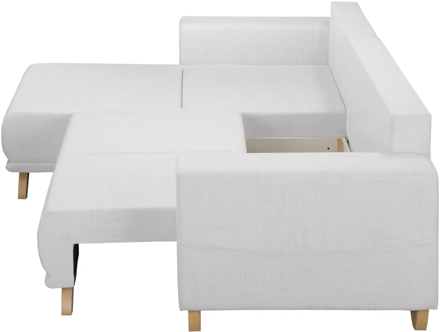 Canapea de colt Inspira Furniture Bella SF Cablo 01 (White)