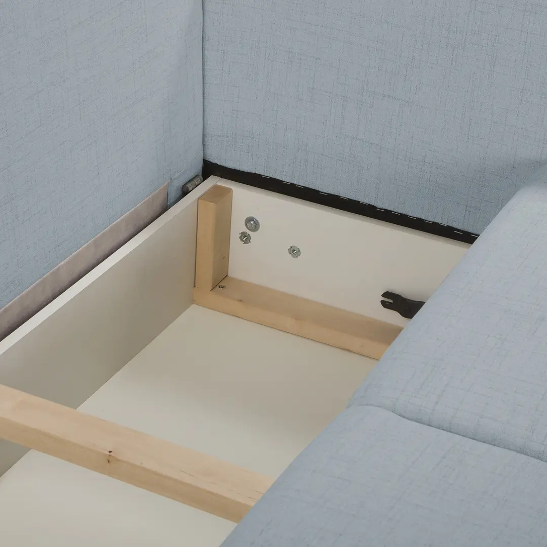 Диван угловой Inspira Furniture Bella SF Cablo 10 (Blue Grey)