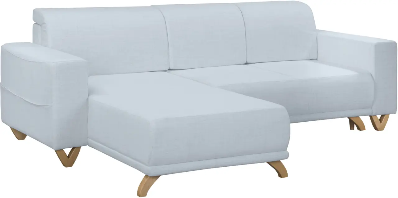 Canapea de colt Inspira Furniture Bella SF Cablo 11 (Sky Blue)