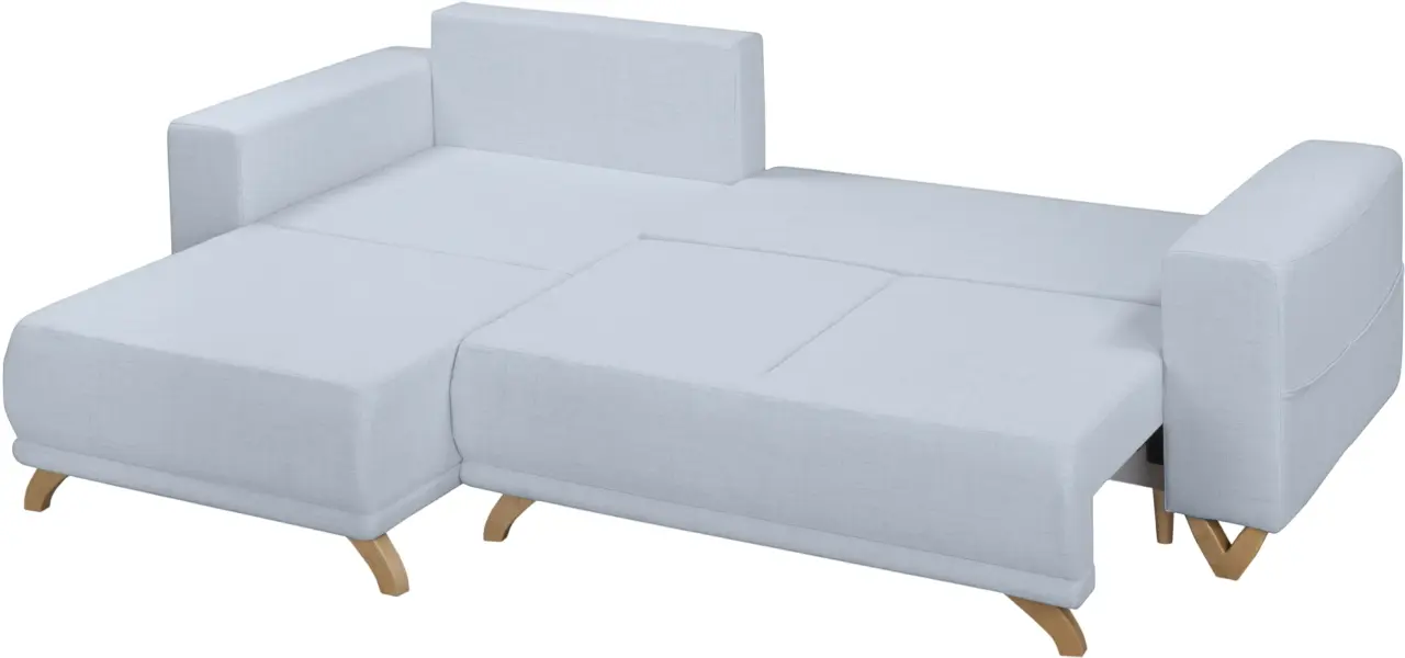 Canapea de colt Inspira Furniture Bella SF Cablo 11 (Sky Blue)
