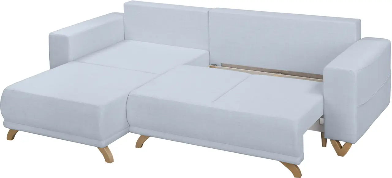 Canapea de colt Inspira Furniture Bella SF Cablo 11 (Sky Blue)