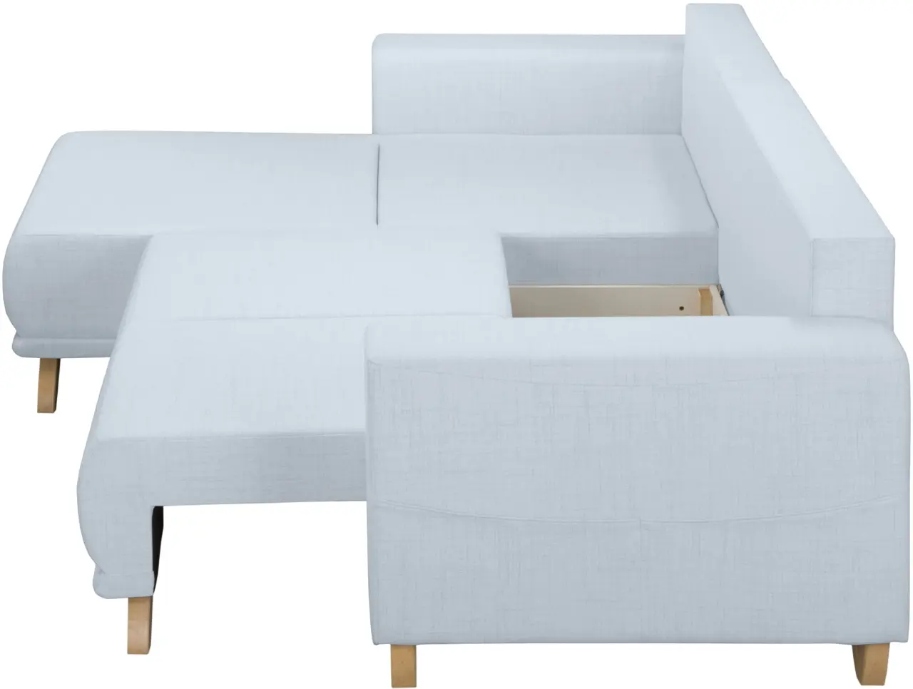 Canapea de colt Inspira Furniture Bella SF Cablo 11 (Sky Blue)
