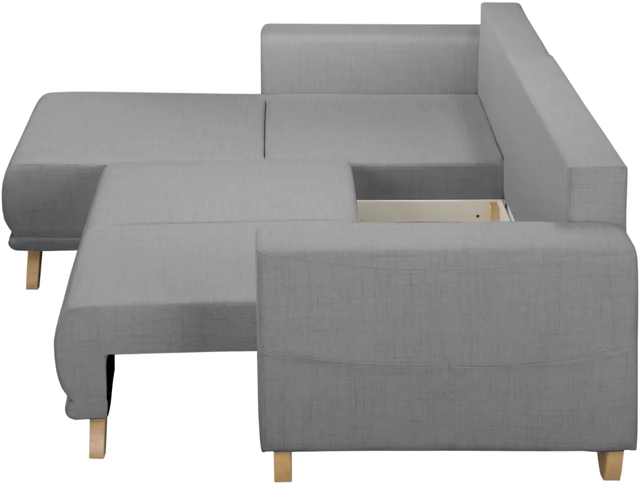 Canapea de colt Inspira Furniture Bella SF Cablo 14 (Grey)
