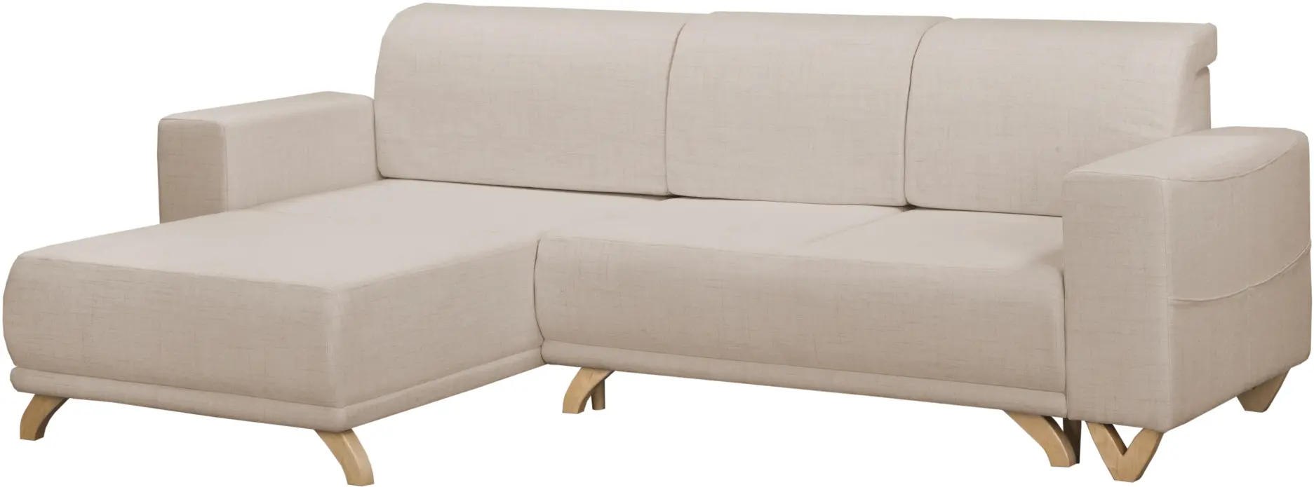 Canapea de colt Inspira Furniture Bella SF Cablo 2 (Beige)