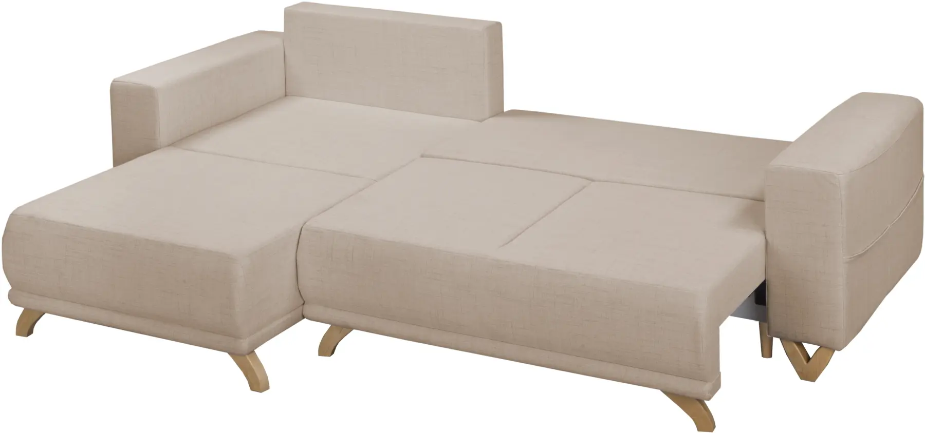 Canapea de colt Inspira Furniture Bella SF Cablo 2 (Beige)