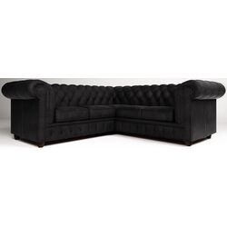 Диван угловой Inspira Furniture Cambridge 2+E+2 Riviera 100 (Black) Thumb