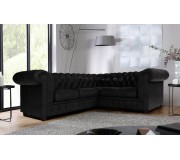 Canapea de colt Inspira Furniture Cambridge 2+E+2 Riviera 100 (Black)