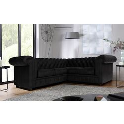 Canapea de colt Inspira Furniture Cambridge 2+E+2 Riviera 100 (Black)