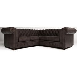 Диван угловой Inspira Furniture Cambridge 2+E+2 Riviera 26 (Brown) Thumb