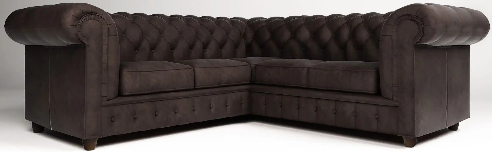 Диван угловой Inspira Furniture Cambridge 2+E+2 Riviera 26 (Brown)