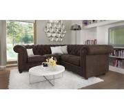 Canapea de colt Inspira Furniture Cambridge 2+E+2 Riviera 26 (Brown)