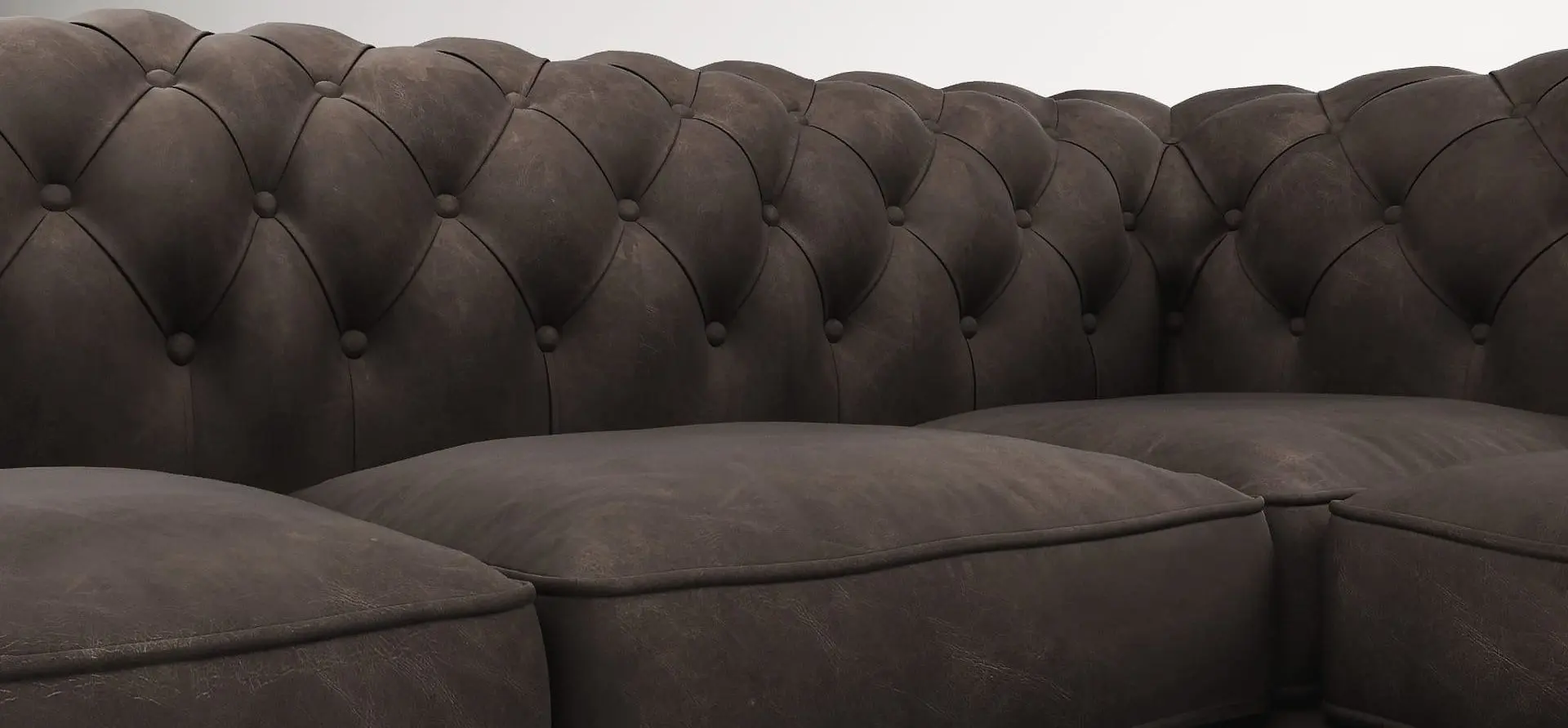 Диван угловой Inspira Furniture Cambridge 2+E+2 Riviera 26 (Brown)