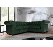 Canapea de colt Inspira Furniture Cambridge 2+E+2 Riviera 38 (Dark Green)