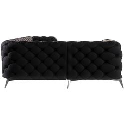 Canapea de colt Inspira Furniture Chelsea 1+C+2 Left Riviera 100 (Black/Silver) Thumb