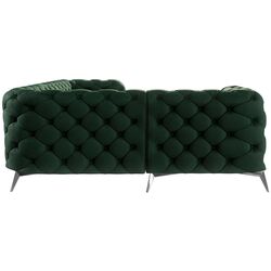Canapea de colt Inspira Furniture Chelsea 1+C+2 Left Riviera 38 (Dark Green/Silver) Thumb