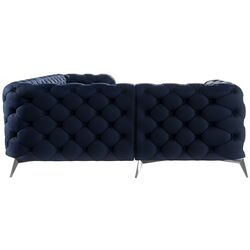 Диван угловой Inspira Furniture Chelsea 1+C+2 Left Riviera 81 (Dark Blue/Silver) Thumb