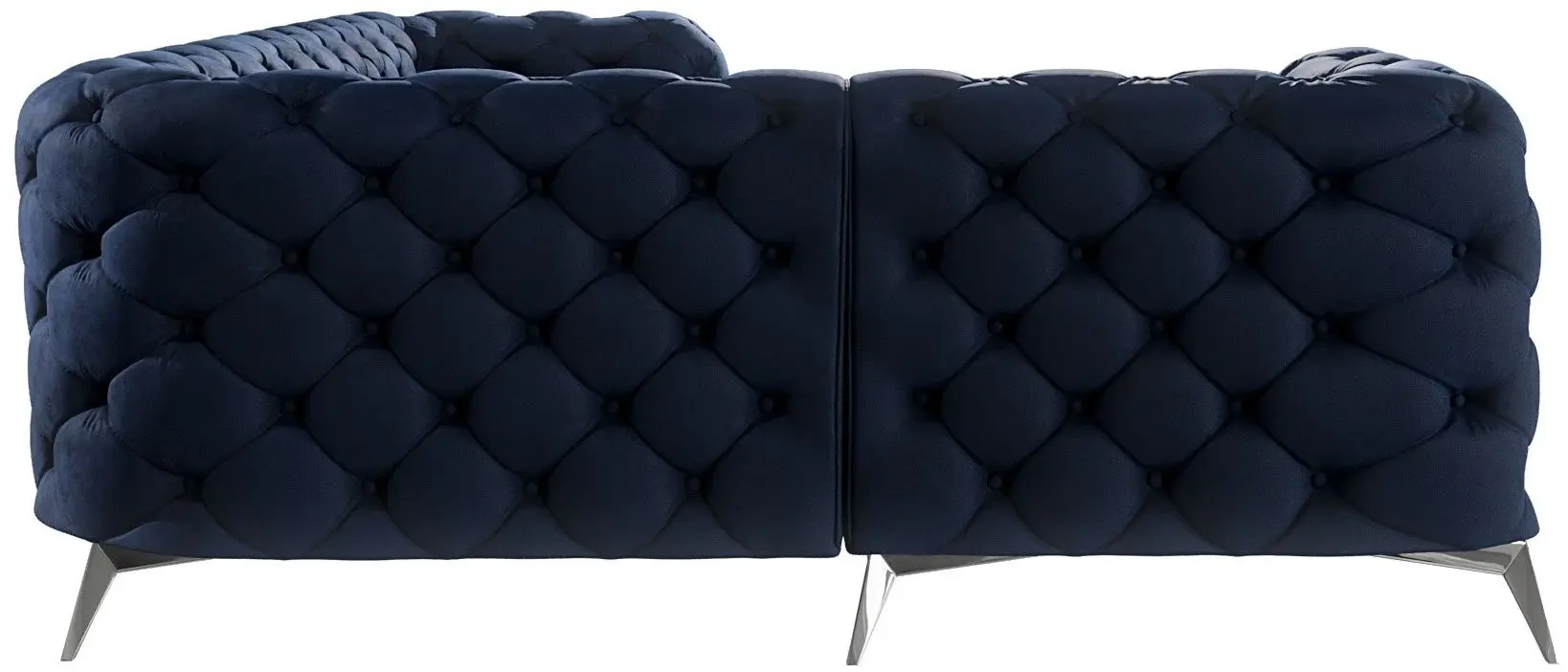 Диван угловой Inspira Furniture Chelsea 1+C+2 Left Riviera 81 (Dark Blue/Silver)