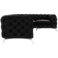 Canapea de colt Inspira Furniture Chelsea 2+C+1 Right Riviera 100 (Black/Silver) Thumb