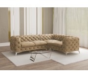 Canapea de colt Inspira Furniture Chelsea 2+C+1 Right Riviera 24 (Beige/Silver)