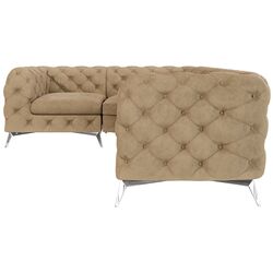 Диван угловой Inspira Furniture Chelsea 2+C+1 Right Riviera 24 (Beige/Silver) Thumb