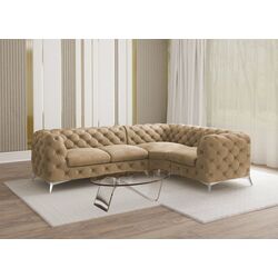 Canapea de colt Inspira Furniture Chelsea 2+C+1 Right Riviera 24 (Beige/Silver)