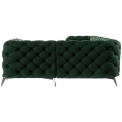 Canapea de colt Inspira Furniture Chelsea 2+C+1 Right Riviera 38 (Dark Green/Silver) Thumb